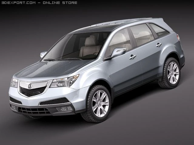 Acura MDX 2011 3D Model .c4d .max .obj .3ds .fbx .stl .blend 