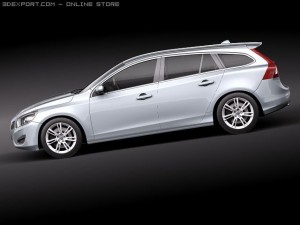 Volvo V60 2011 Modello 3D