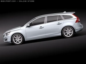 Volvo V60 2011 3D Model