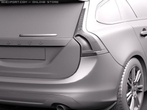 Volvo V60 2011 Modello 3D