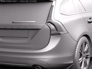 Volvo V60 2011 3D Model