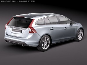 Volvo V60 2011 Modello 3D