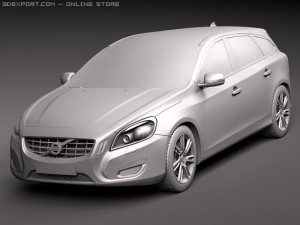 Volvo V60 2011 Modello 3D