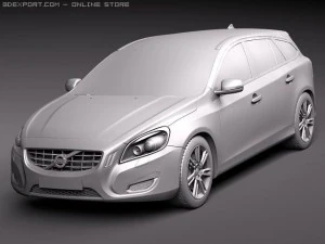 Volvo V60 2011 3D Model
