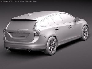 Volvo V60 2011 Modello 3D