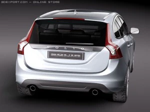 Volvo V60 2011 3D Model