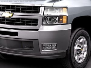 Chevrolet Silverado 2500hd Regular Cab 3D-Modell