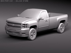 Chevrolet Silverado 2500hd Regular Cab 3D-Modell