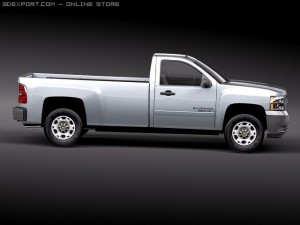Chevrolet Silverado 2500hd Regular Cab 3D-Modell