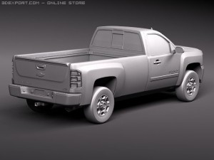 Chevrolet Silverado 2500hd Regular Cab 3D-Modell