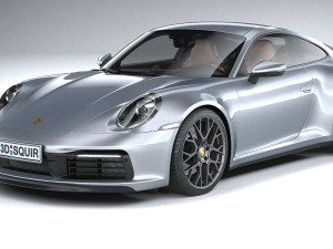 Porsche 911 Carrera 4S 2019 Coronarender 3Dモデル
