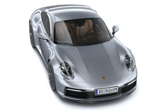 Porsche 911 Carrera 4S 2019 Coronarender 3Dモデル