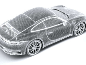 Porsche 911 Carrera 4S 2019 Coronarender 3Dモデル
