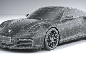 Porsche 911 Carrera 4S 2019 Coronarender 3Dモデル