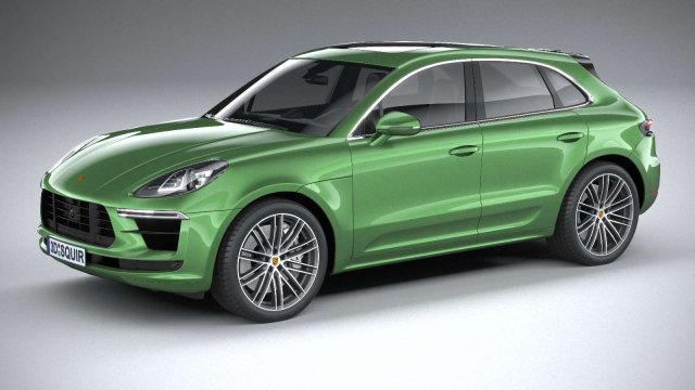 Porsche Macan Turbo 2019 Coronarender Modèle 3D .c4d .max .obj .3ds .fbx .stl .blend