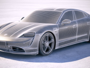 Porsche Taycan 2020 vray 3D मॉडल