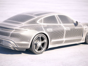 Porsche Taycan 2020 vray 3D मॉडल