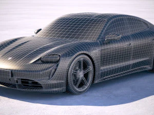 Porsche Taycan 2020 vray 3D Model