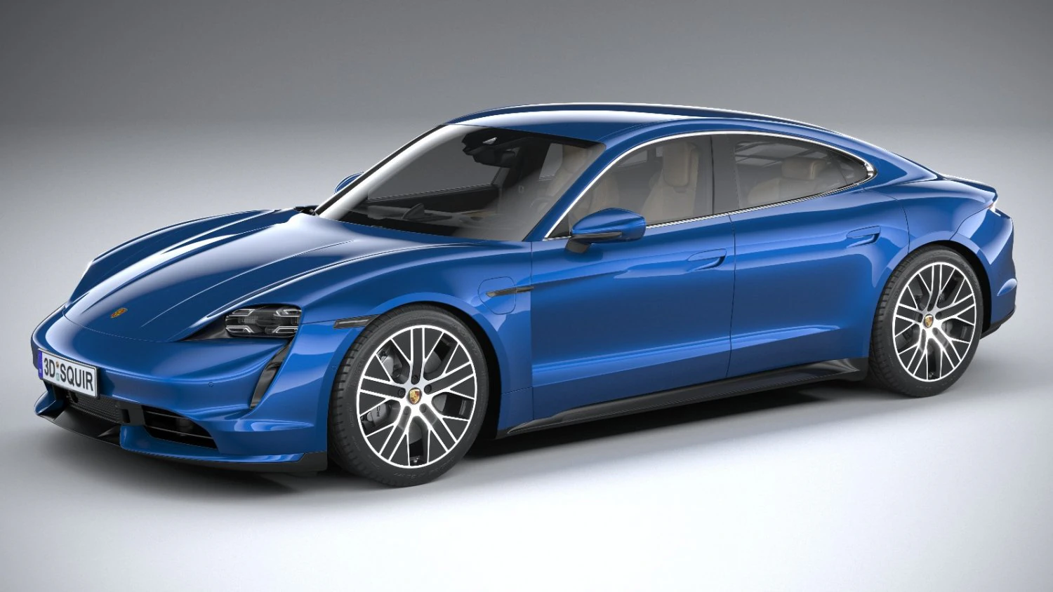 Porsche Taycan Turbo 2020 3D Model .c4d .max .obj .3ds .fbx .stl .blend