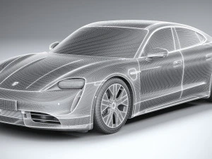 Porsche Taycan Turbo 2020 3D Model