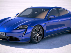 Порше Тайкан Турбо 2020 vray 3D Модель