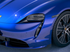 Porsche Taycan Turbo 2020 vray 3D Model