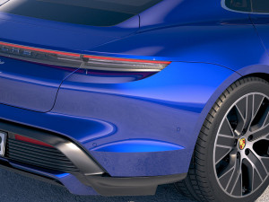 Porsche Taycan Turbo 2020 vray 3D Model