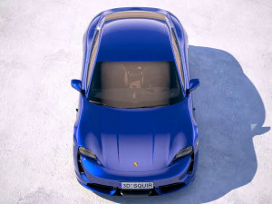 Porsche Taycan Turbo 2020 vray 3D Model