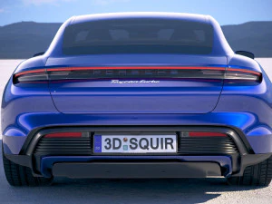 Porsche Taycan Turbo 2020 vray 3D Model
