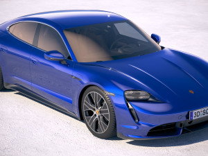 Porsche Taycan Turbo 2020 vray 3D Model