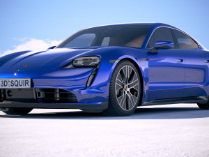 Porsche Taycan Turbo 2020 vray 3D Model