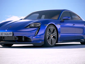 Porsche Taycan Turbo 2020 vray 3D Model