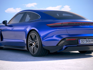 Porsche Taycan Turbo 2020 vray 3D Model