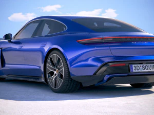 Porsche Taycan Turbo 2020 vray 3D Model