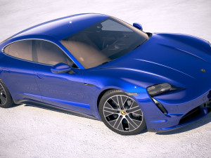Porsche Taycan Turbo 2020 vray 3D Model