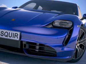 Porsche Taycan Turbo 2020 vray 3D Model