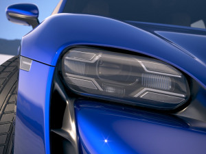 Porsche Taycan Turbo 2020 vray 3D Model