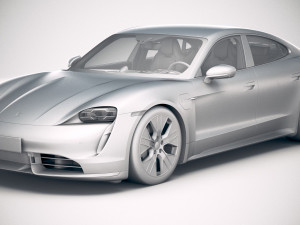 Porsche Taycan Turbo 2020 vray 3D Model