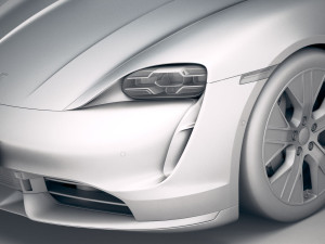 Porsche Taycan Turbo 2020 vray 3D Model