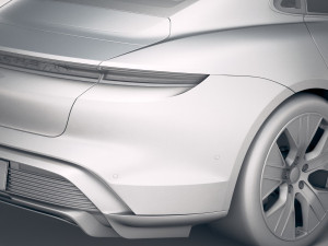 Porsche Taycan Turbo 2020 vray 3D Model