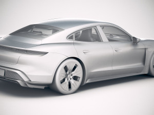 Porsche Taycan Turbo 2020 vray 3D Model