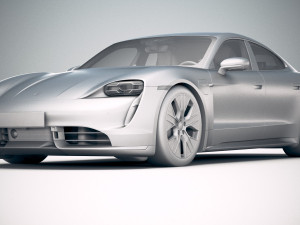 Porsche Taycan Turbo 2020 vray 3D Model