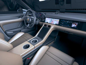 Porsche Taycan Turbo 2020 vray 3D Model
