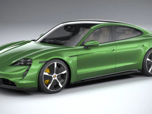 Порше Тайкан Турбо S 2020 3D Модель