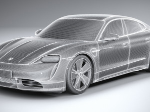 Porsche Taycan Turbo S 2020 3D 模型