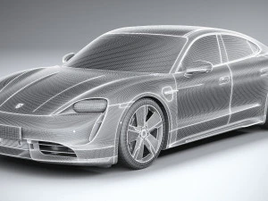 Porsche Taycan Turbo S 2020 3D Model