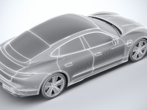 Porsche Taycan Turbo S 2020 3D 模型