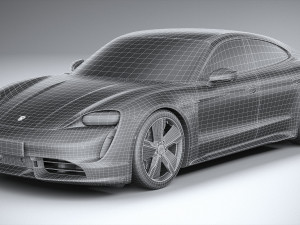 Porsche Taycan Turbo S 2020 3D 模型