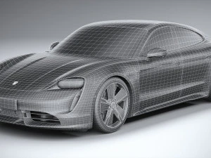 Porsche Taycan Turbo S 2020 3D Model