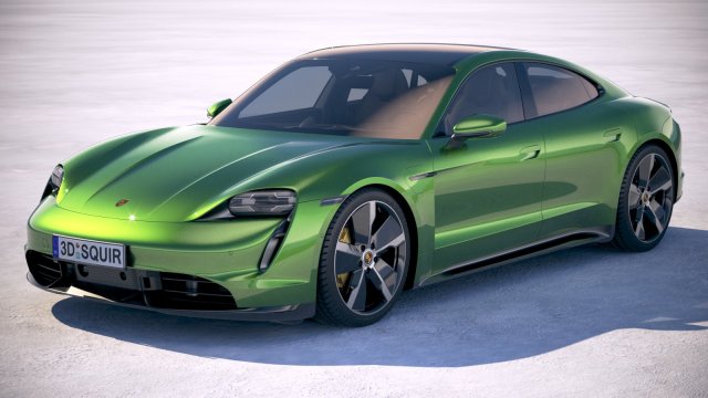 Porsche Taycan Turbo S 2020 vray Modèle 3D .c4d .max .obj .3ds .fbx .stl .blend 